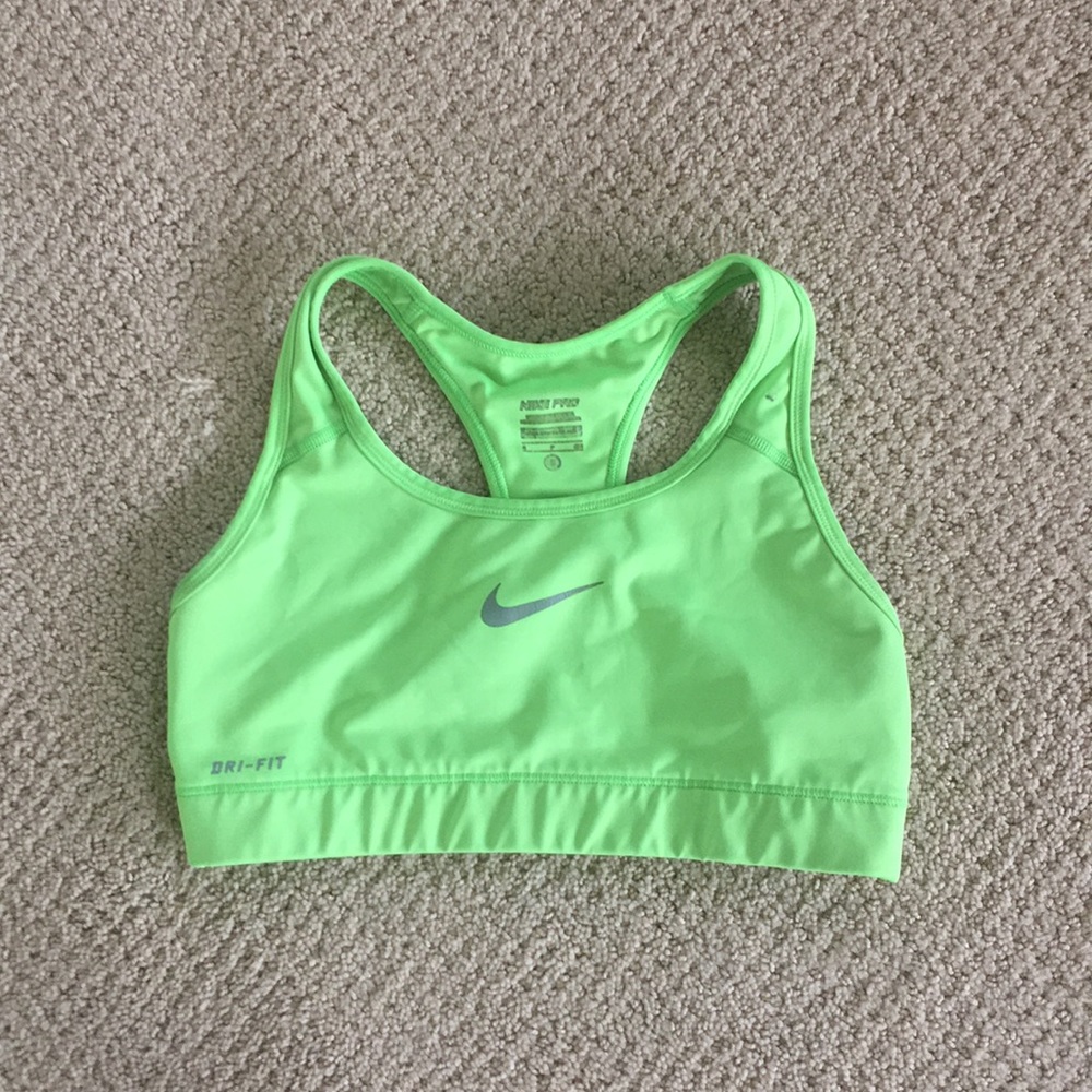 Lime Green Nike Dri-Fit Sports Bra
